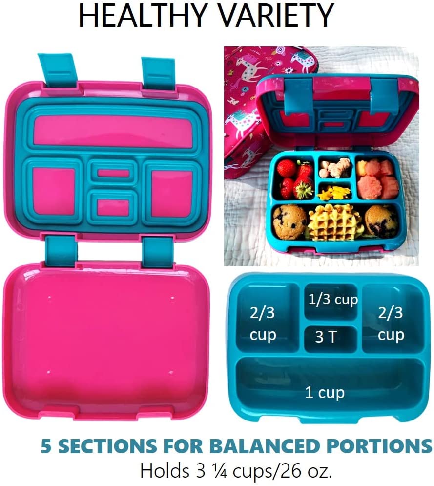 LONCHERA BENTO INFANTIL, 5 SECCIONES PARA CONTROL DE PORCIONES - 5