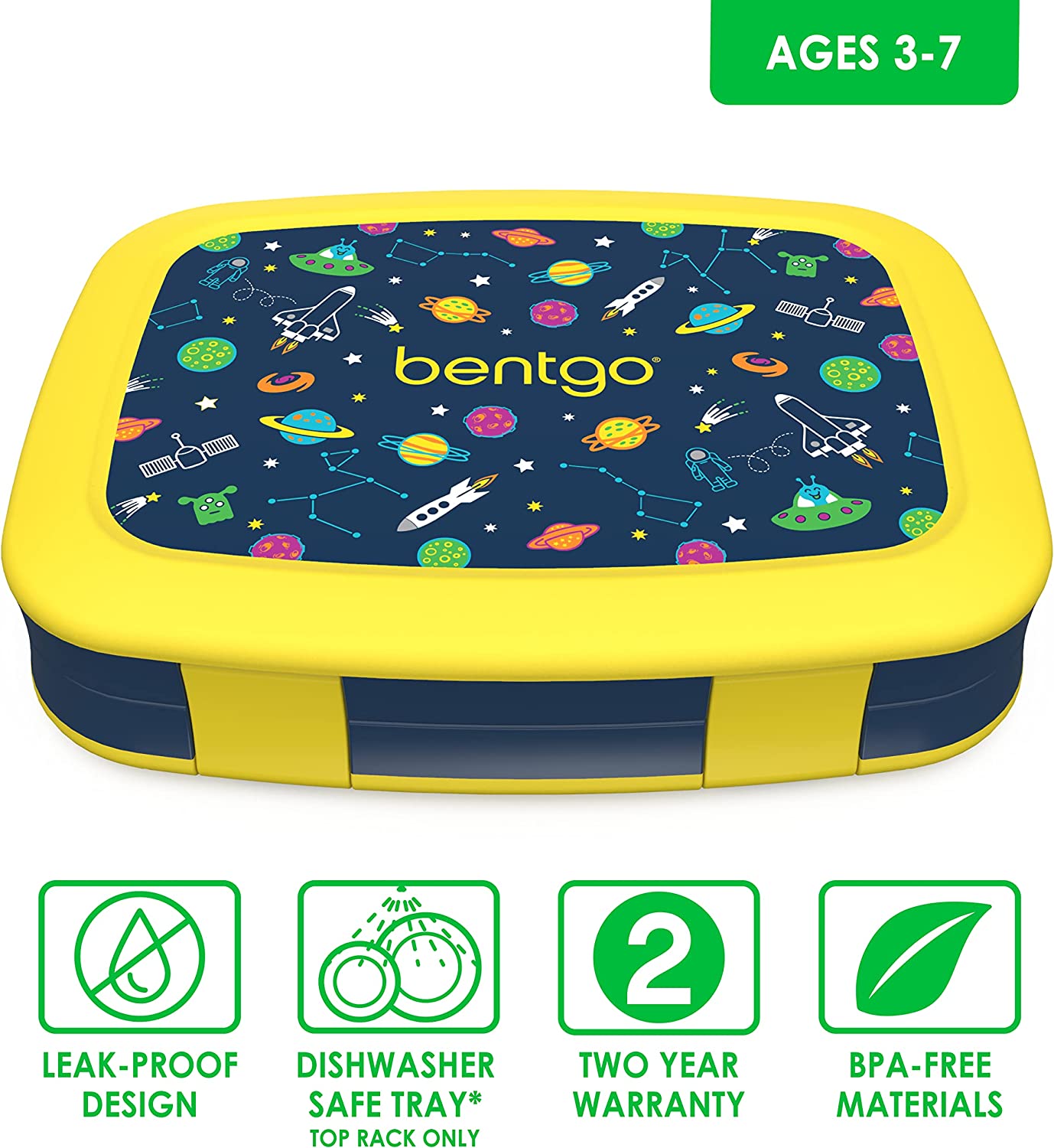 BENTGO KIDS PRINTS - LONCHERA PARA NIÑOS A PRUEBA DE FUGAS - 3