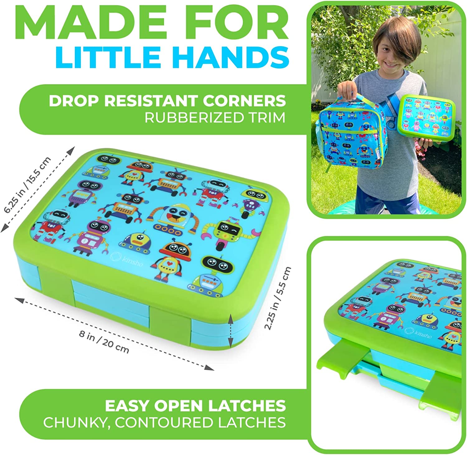 LONCHERA BENTO PARA NIÑOS CON TARRO DE ALIMENTOS TÉRMICO PARA SOPA O ALIMENTOS CALIENTES - 3