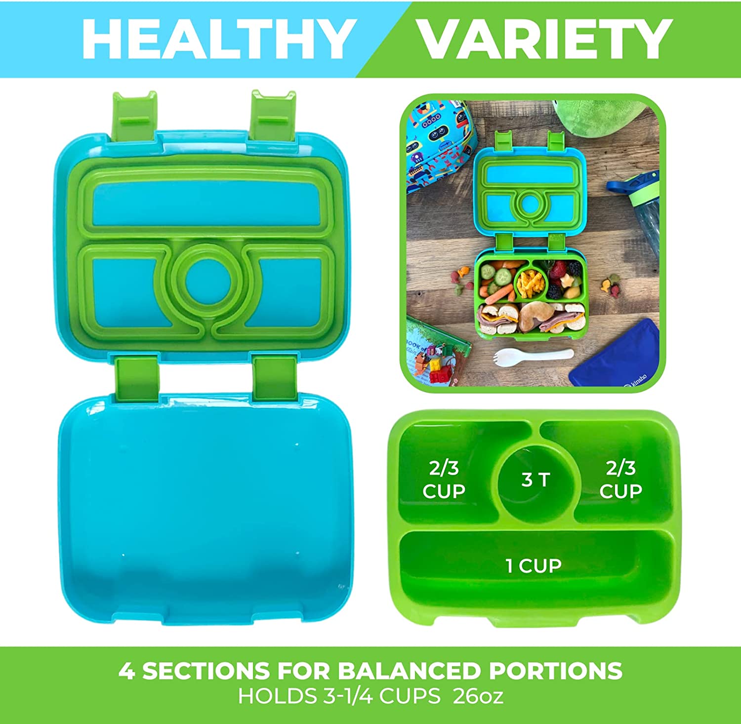 LONCHERA BENTO PARA NIÑOS CON TARRO DE ALIMENTOS TÉRMICO PARA SOPA O ALIMENTOS CALIENTES - 4