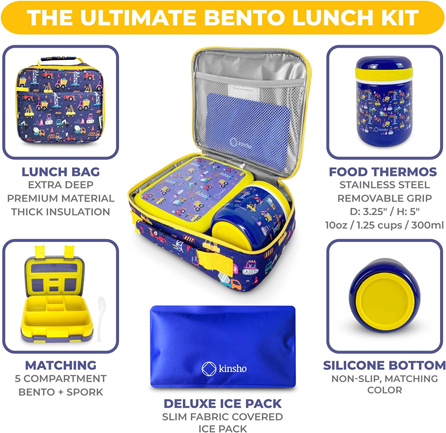 KINSHO TRUCKS BENTO BOX DE 5 COMPARTIMENTOS - 2