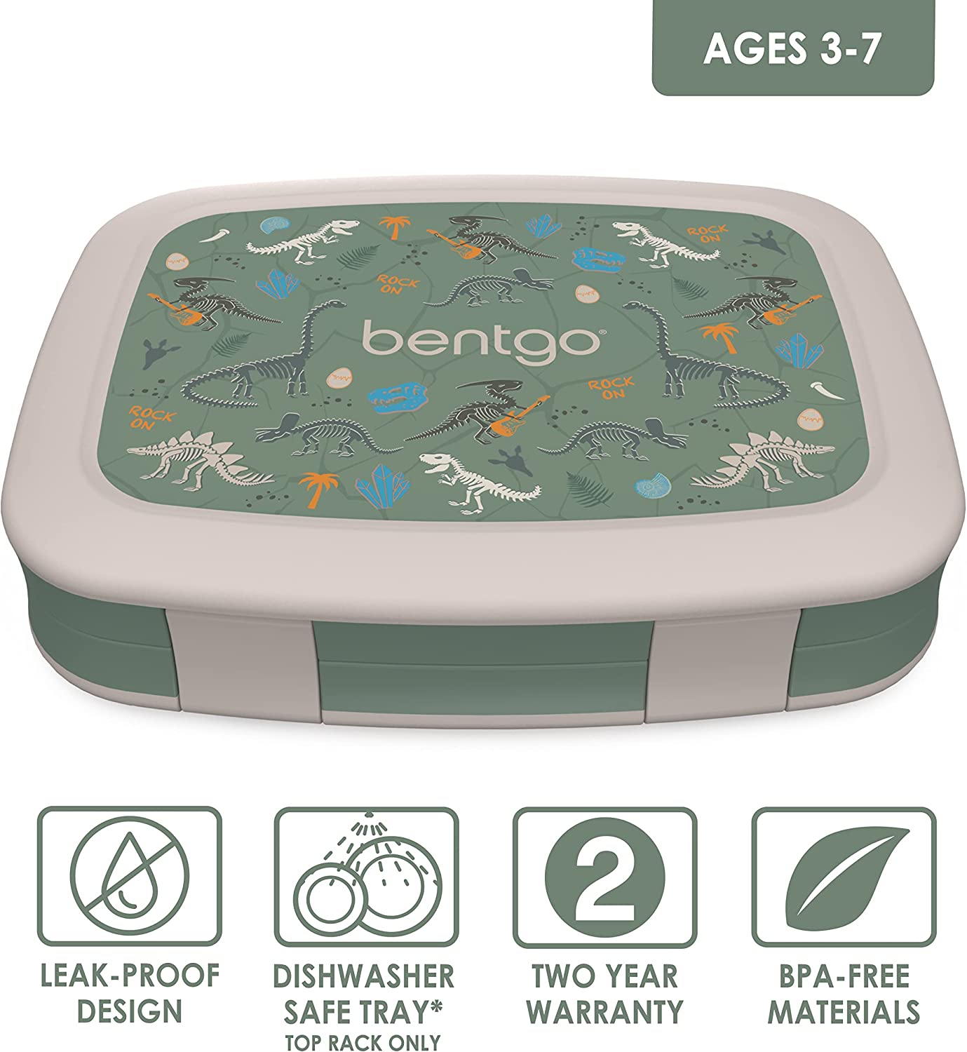 BENTGO KIDS PRINTS - LONCHERA PARA NIÑOS A PRUEBA DE FUGAS - 3