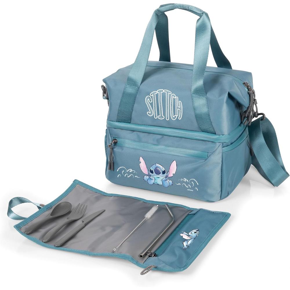 LILO Y STITCH | LONCHERA ECOAMIGABLE CON UTENSILIOS DE FIBRA VEGETAL Y DISEÑO DE STITCH - 1