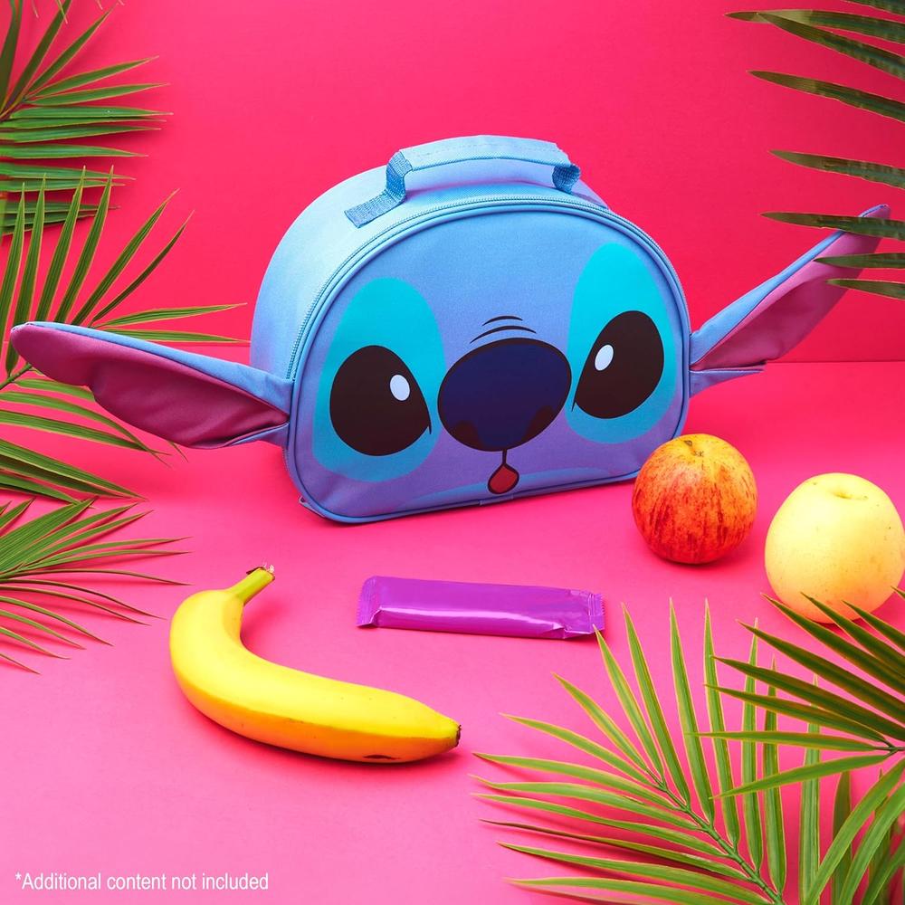 LILO Y STITCH | LONCHERA CON FORRO AISLANTE CON DISEÑO DE STITCH 3D - 2