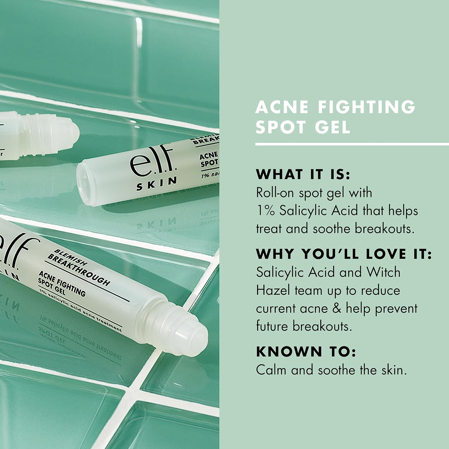 E.L.F. SKIN BLEMISH BREAKTHROUGH - GEL PARA COMBATIR EL ACNÉ, ROLL-ON PARA TRATAR IMPERFECCIONES - 4