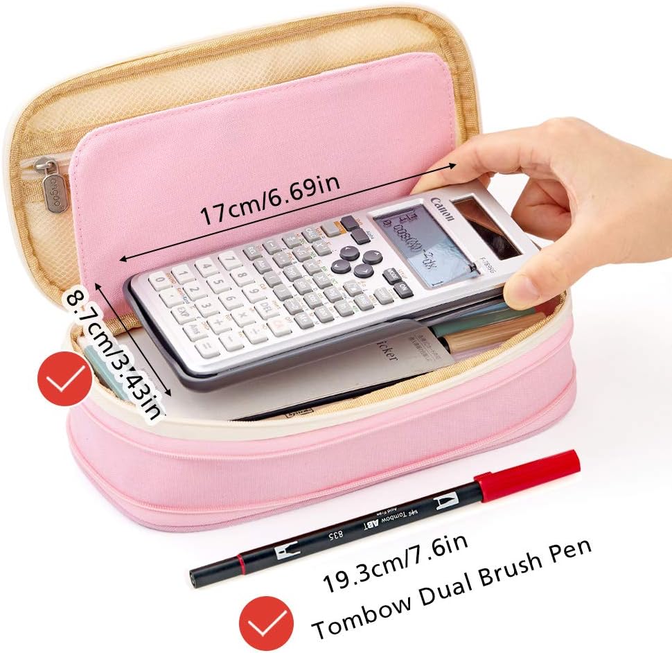 EASTHILL ESTUCHE PARA LÁPICES DE GRAN CAPACIDAD, OFICINA, UNIVERSIDAD, ESCUELA, BOLSA DE ALTA CAPACIDAD – AZUL/ROSA - 6