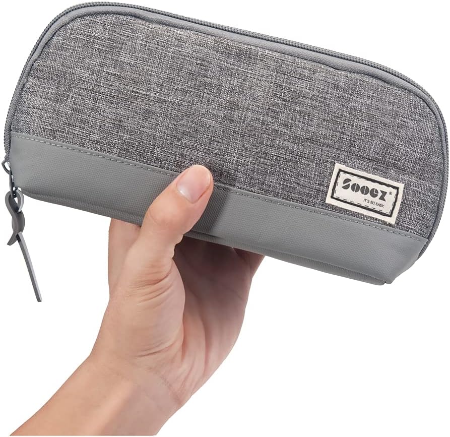 SOOEZ - ESTUCHE PARA LÁPICES DE APERTURA ANCHA - GRIS - 1