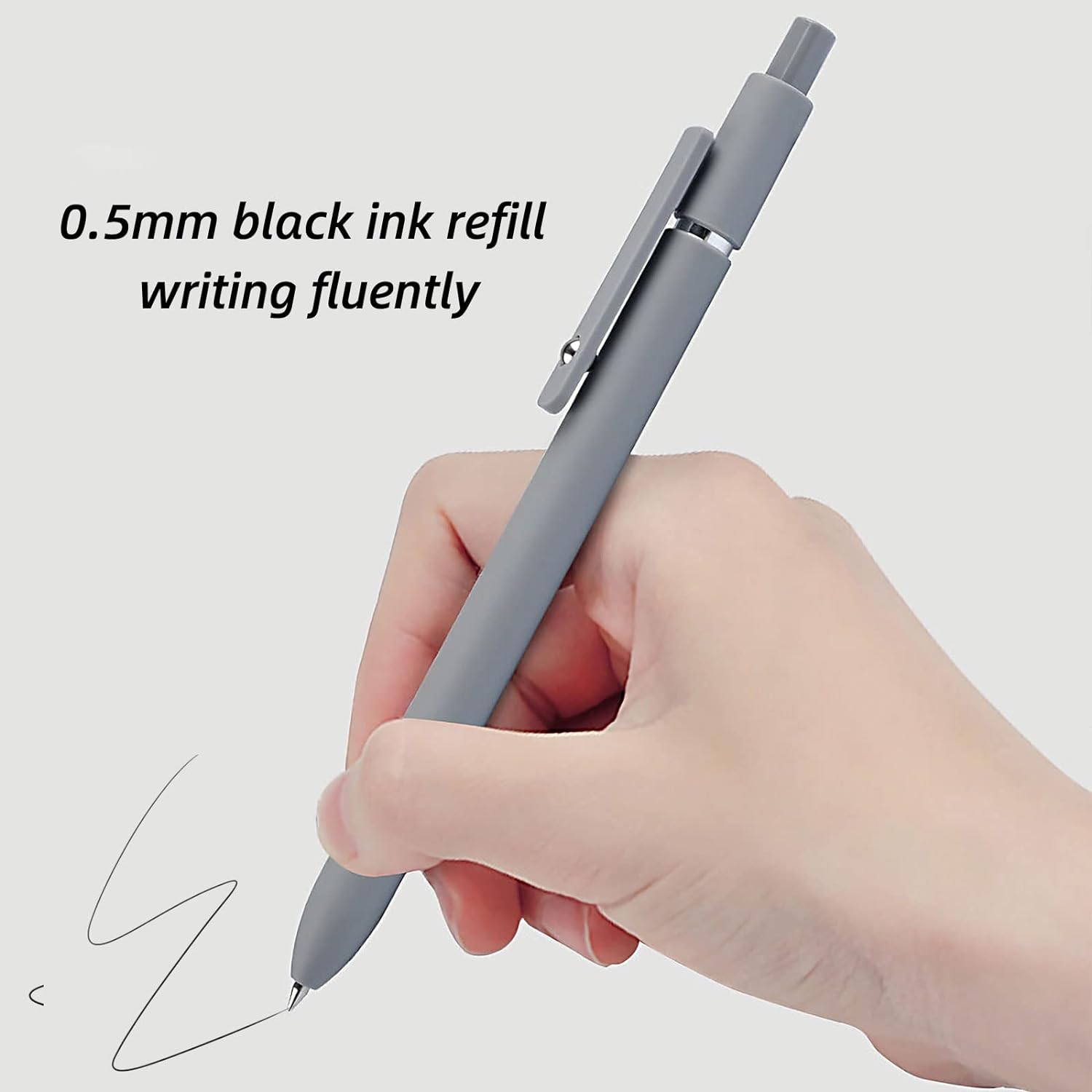UIXJODO BOLÍGRAFOS DE GEL, 5 BOLÍGRAFOS DE TINTA NEGRA, BOLÍGRAFOS DE ESCRITURA SUAVE DE PUNTA FINA - 6