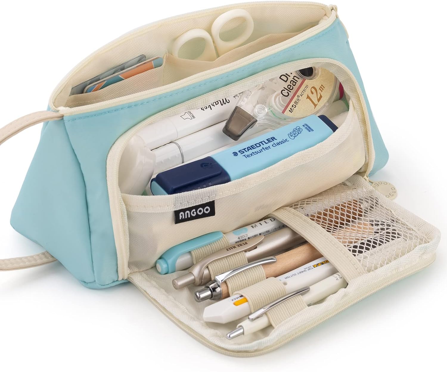 EASTHILL - ESTUCHE PARA LÁPICES DE GRAN CAPACIDAD ESCOLAR, OFICINA Y COLEGIAL PARA NIÑOS Y ADULTOS - CELESTE - 1