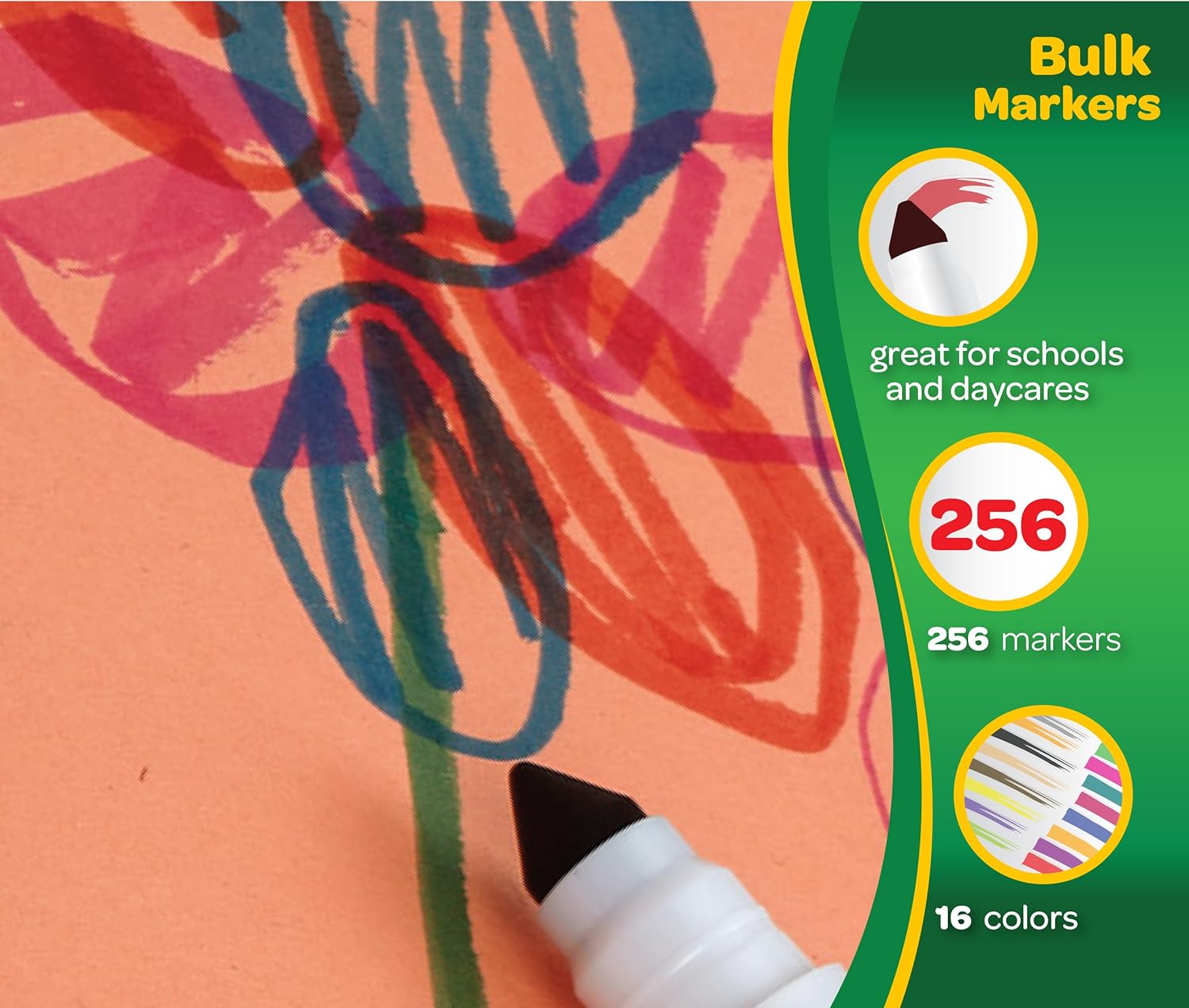 CRAYOLA - CLASSPACK - MARCADORES DE LÍNEA ANCHA, SUMINISTROS A GRANEL PARA PROFESORES Y NIÑOS 256 UNIDADES - 5