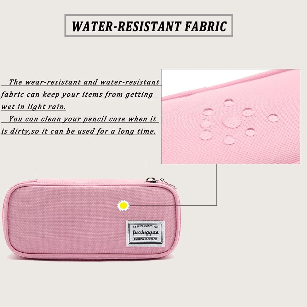 ESTUCHE PARA LÁPICES CON VARIAS RANURAS, CARTUCHERA PARA NIÑOS Y ADULTOS, PARA OFICINA Y ESCUELA – ROSADO - 6