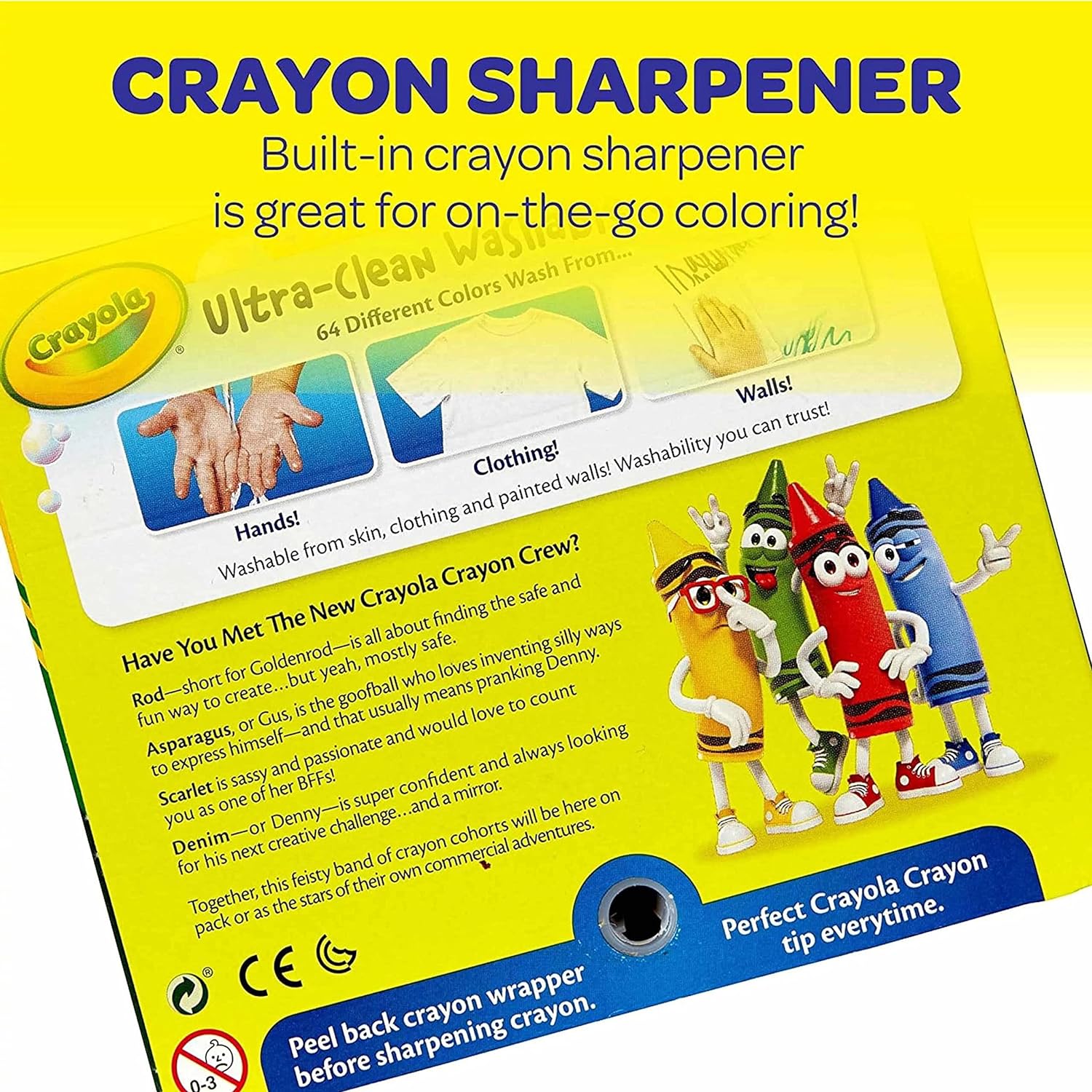 CRAYOLA CRAYONES LAVABLES, 64 UNIDADES (2 CAJAS), CRAYONES A GRANEL PARA NIÑOS - 6