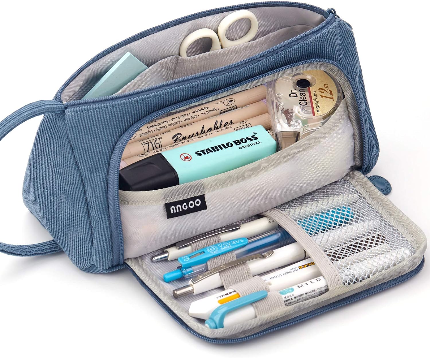 EASTHILL - ESTUCHE PARA LÁPICES DE GRAN CAPACIDAD ESCOLAR, OFICINA Y COLEGIAL PARA NIÑOS Y ADULTOS - AZUL - 1
