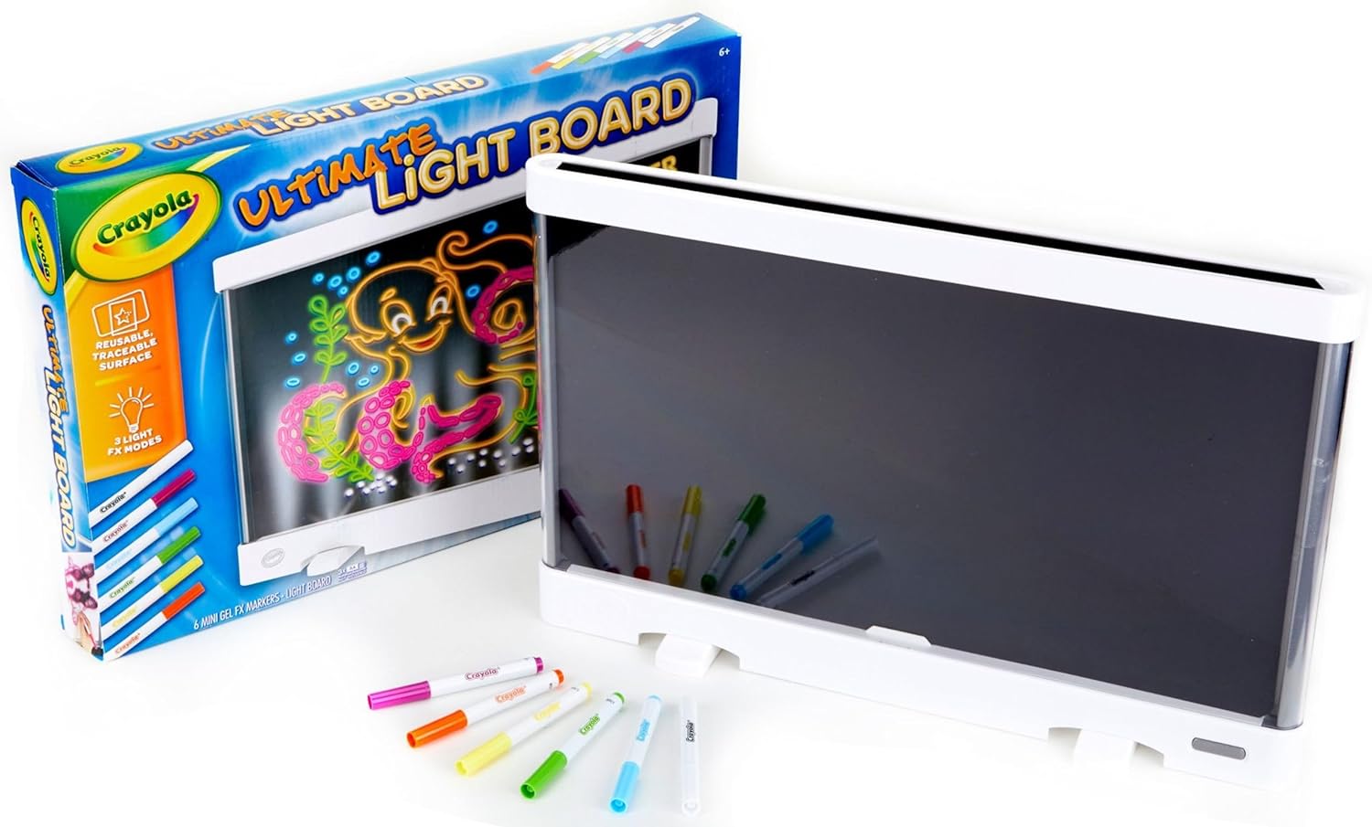 CRAYOLA ULTIMATE LIGHT TABLETA DE DIBUJO, REGALO PARA NIÑOS DE 6, 7, 8, 9 AÑOS, COLOR BLANCO - 1