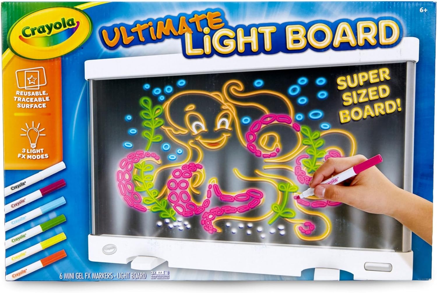 CRAYOLA ULTIMATE LIGHT TABLETA DE DIBUJO, REGALO PARA NIÑOS DE 6, 7, 8, 9 AÑOS, COLOR BLANCO - 4