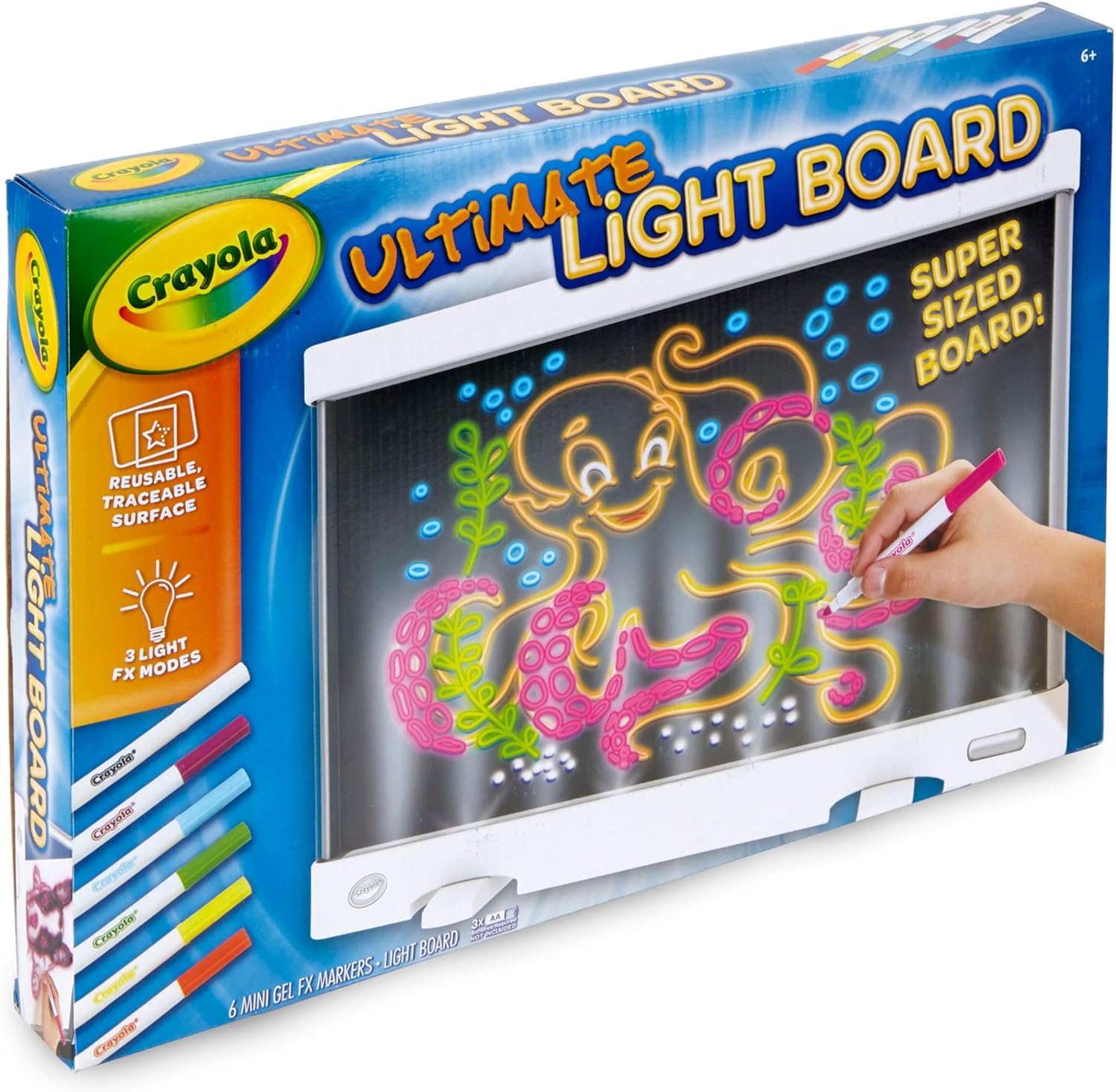 CRAYOLA ULTIMATE LIGHT TABLETA DE DIBUJO, REGALO PARA NIÑOS DE 6, 7, 8, 9 AÑOS, COLOR BLANCO - 5