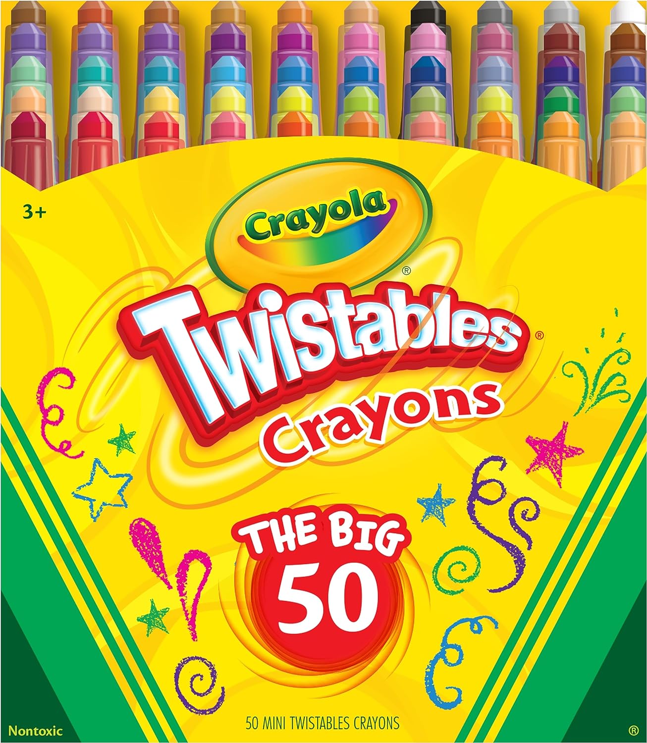 CRAYOLA MINI CRAYONES TWISTABLES (50 UNIDADES), SUMINISTROS DE ARTE PARA NIÑOS - 1