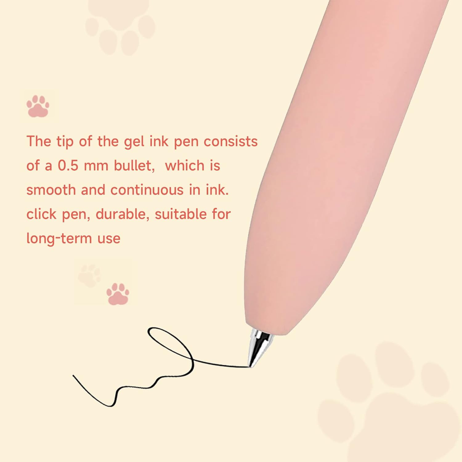 UIXJODO BOLÍGRAFOS DE GATO, 4 BOLÍGRAFOS KAWAII, BOLÍGRAFOS DE TINTA NEGRA - 6