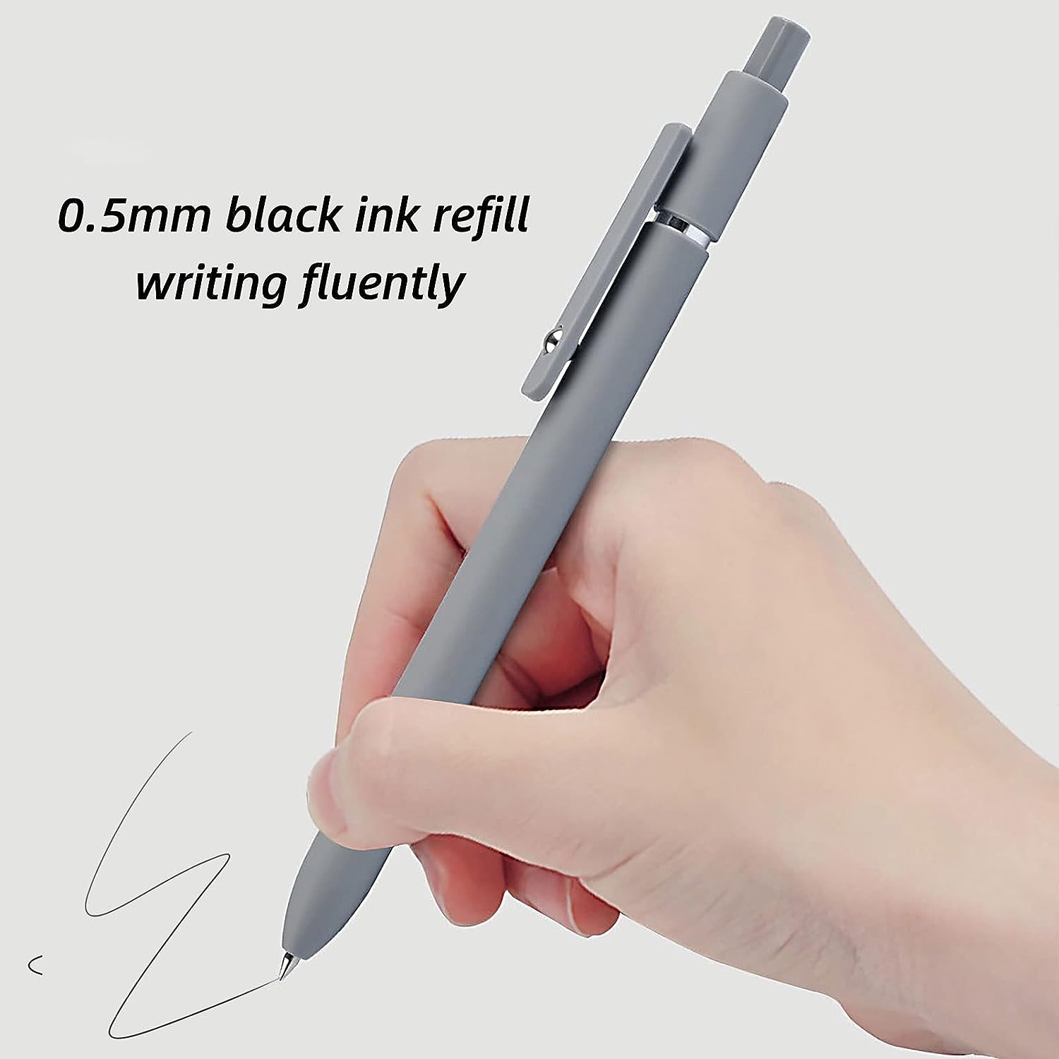 UIXJODO BOLÍGRAFOS DE GEL, 10 BOLÍGRAFOS DE TINTA NEGRA, BOLÍGRAFOS DE ESCRITURA SUAVE DE PUNTA FINA - 6