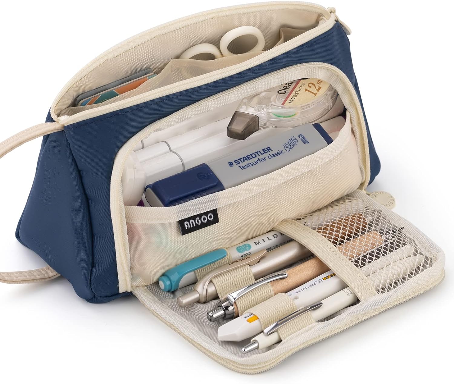 EASTHILL - ESTUCHE PARA LÁPICES DE GRAN CAPACIDAD ESCOLAR, OFICINA Y COLEGIAL PARA NIÑOS Y ADULTOS - AZUL - 1