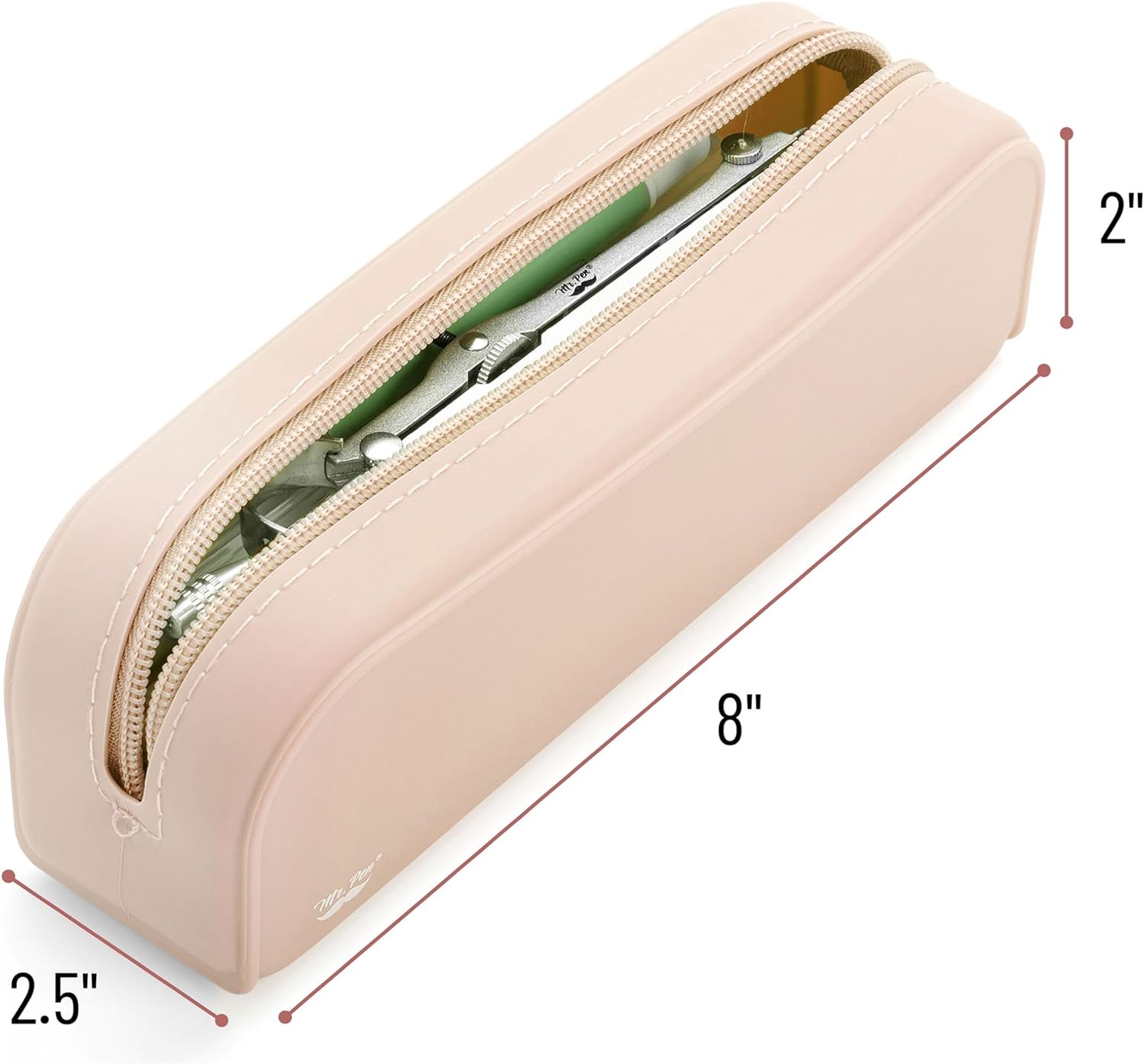 MR. PEN - ESTUCHE PEQUEÑO DE SILICONA PARA LÁPICES - BEIGE - 3