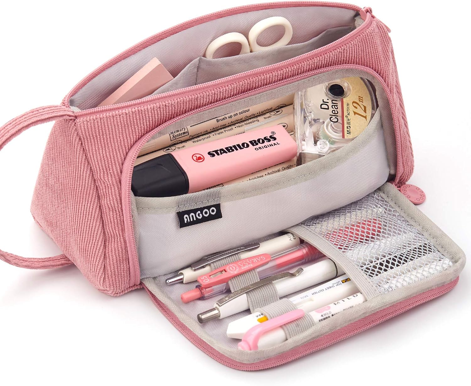 EASTHILL - ESTUCHE PARA LÁPICES DE GRAN CAPACIDAD ESCOLAR, OFICINA Y COLEGIAL PARA NIÑOS Y ADULTOS - ROSADO - 1