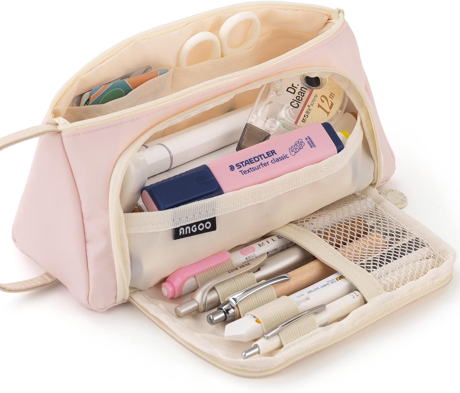 EASTHILL - ESTUCHE PARA LÁPICES DE GRAN CAPACIDAD ESCOLAR, OFICINA Y COLEGIAL PARA NIÑOS Y ADULTOS - ROSADO - 1