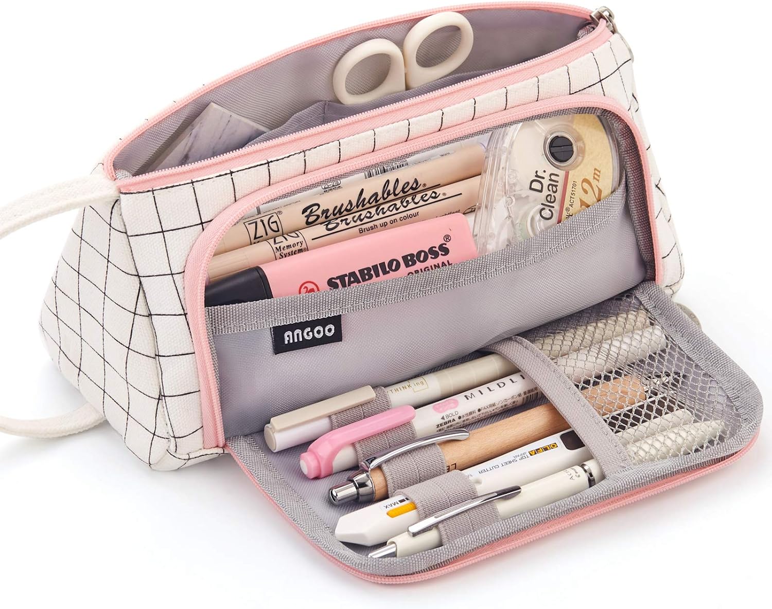 EASTHILL - ESTUCHE PARA LÁPICES DE GRAN CAPACIDAD ESCOLAR, OFICINA Y COLEGIAL PARA NIÑOS Y ADULTOS - ROSADO - 1