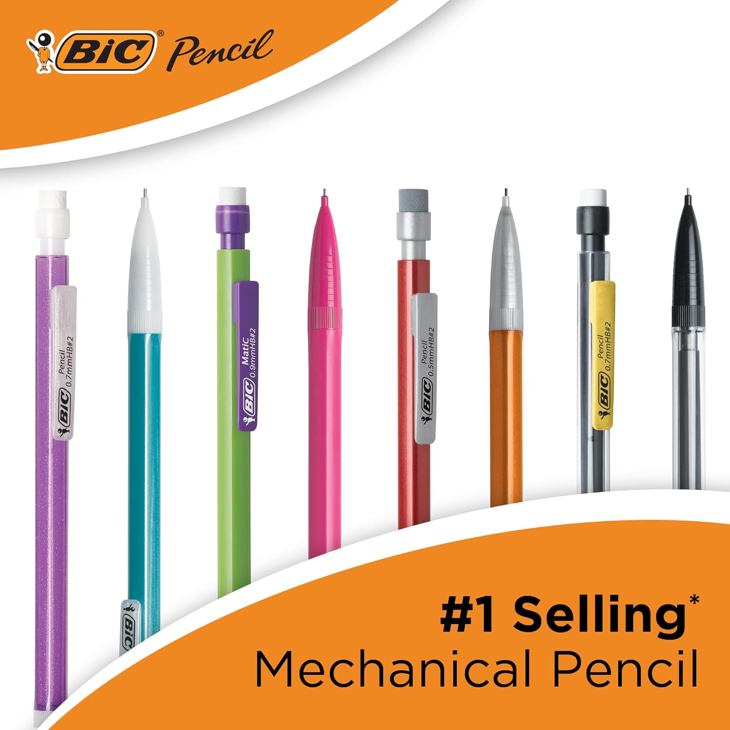 BIC LÁPICES XTRA LIFE, TRAZO MEDIO, NEGRO - 6