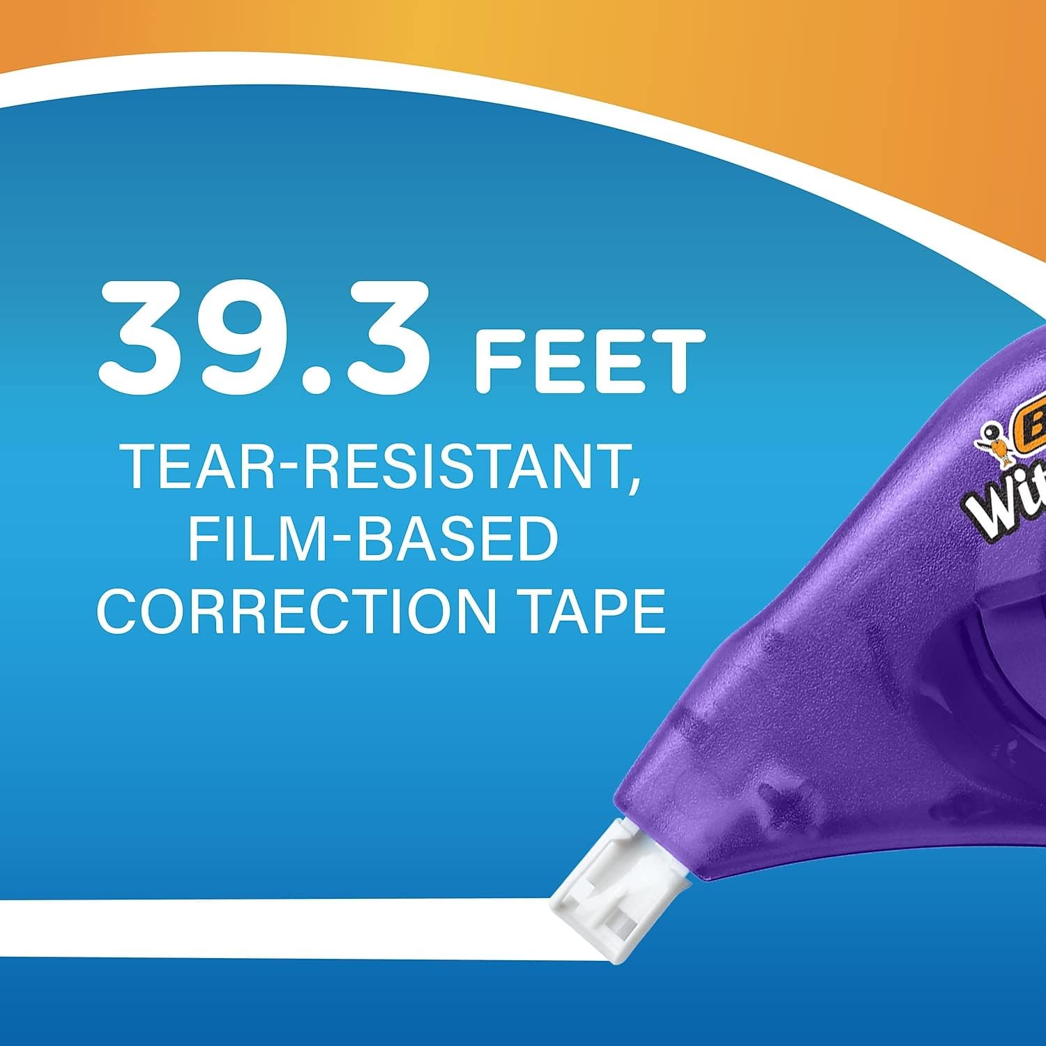BIC WITE-OUT - CINTA CORRECTORA EZ CORRECT, 39.3 PIES, PAQUETE DE 2 UNIDADES DE CINTA CORRECTORA BLANCA - 5
