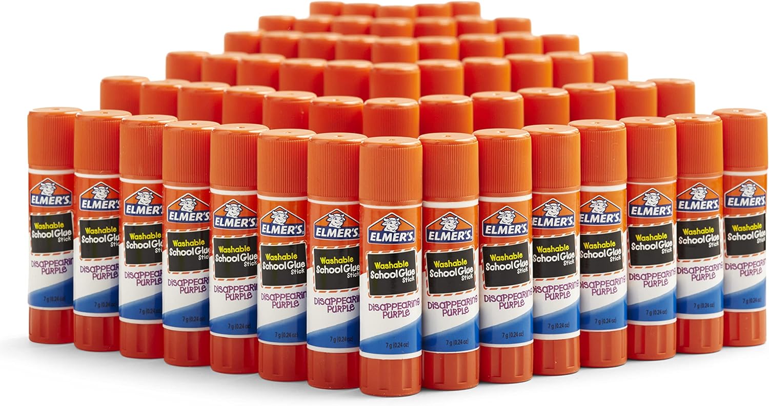 ELMER'S DISAPPEARING PURPLE - BARRAS DE PEGAMENTO PARA LA ESCUELA, LAVABLES, 0.25 OZ, 60 UNIDADES - 4