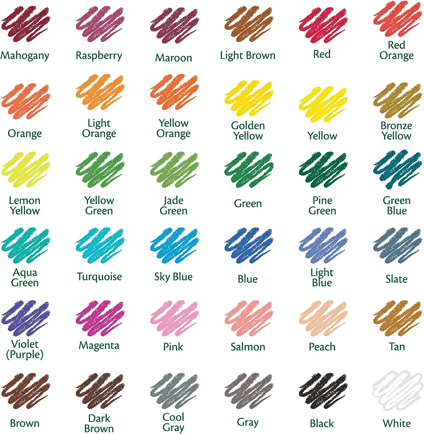 CRAYOLA LÁPICES DE COLORES (36 QUILATES), JUEGO DE LÁPICES PARA NIÑOS, SUMINISTROS DE ARTE, IDEALES PARA LIBROS DE COLOREAR - 3