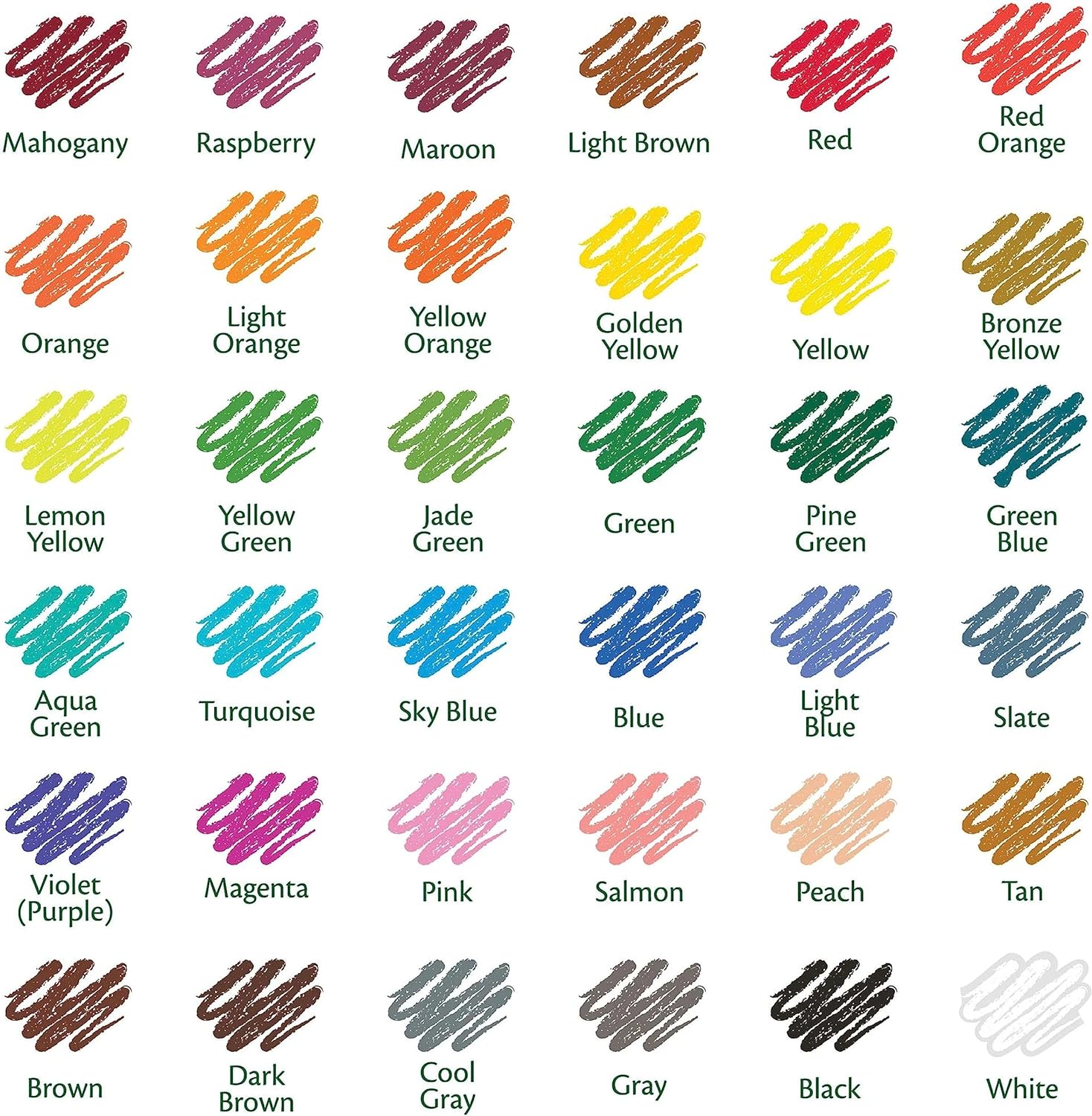 CRAYOLA LÁPICES DE COLORES (36 QUILATES), JUEGO DE LÁPICES PARA NIÑOS, SUMINISTROS DE ARTE, IDEALES PARA LIBROS DE COLOREAR - 5