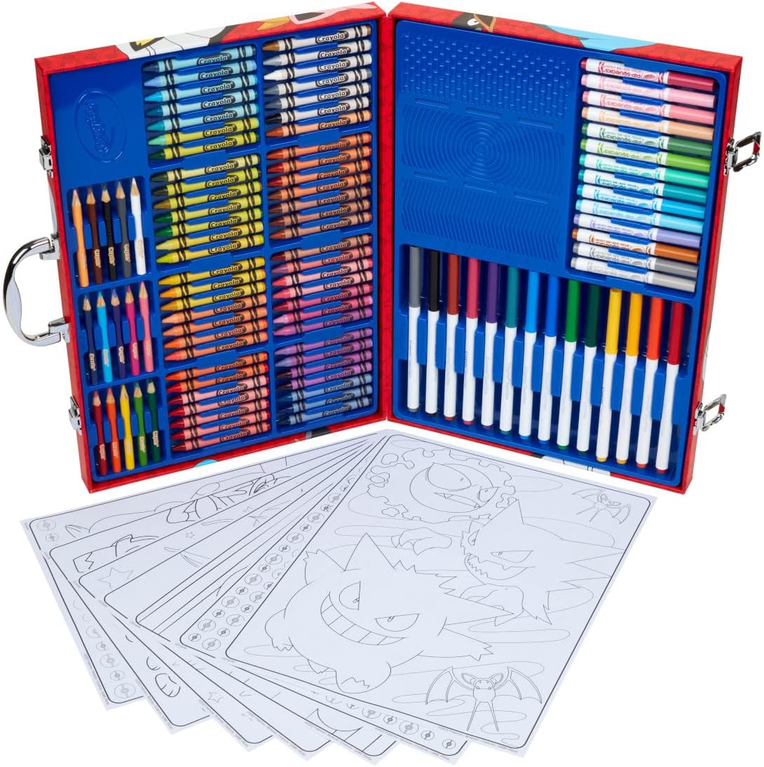 CRAYOLA JUEGO DE ARTE DE IMAGINACIÓN POKÉMON (115 UNIDADES), KIT DE ARTE PARA NIÑOS, INCLUYE PÁGINAS PARA COLOREAR DE POKÉMON - 3
