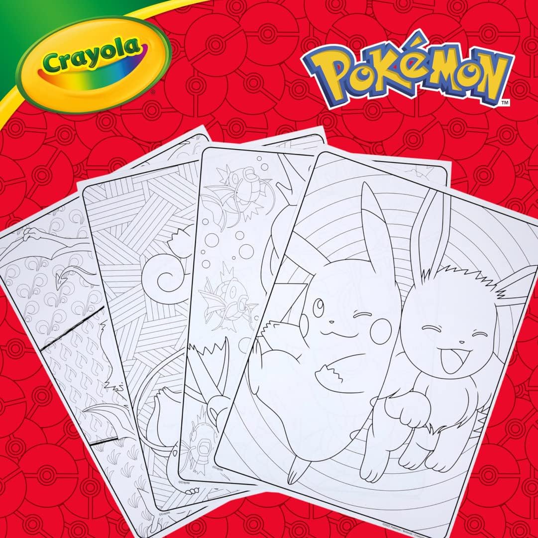 CRAYOLA JUEGO DE ARTE DE IMAGINACIÓN POKÉMON (115 UNIDADES), KIT DE ARTE PARA NIÑOS, INCLUYE PÁGINAS PARA COLOREAR DE POKÉMON - 6