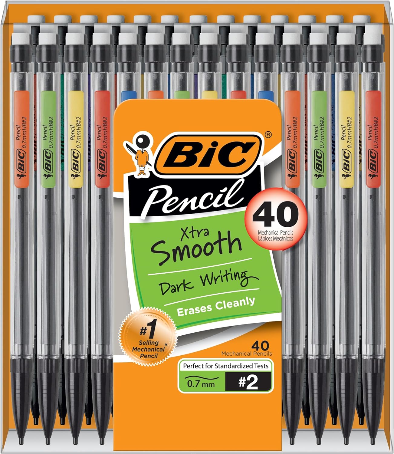 BIC XTRA-LIFE - PORTAMINAS, 0.7 MM, 40 UNIDADES - 1