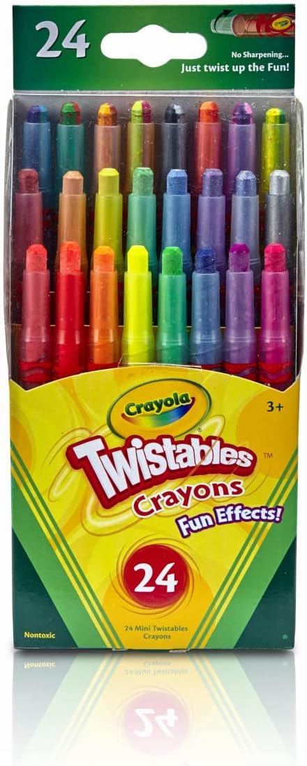 CRAYOLA CRAYONES MINI TWISTABLE CON EFECTOS ESPECIALES, 24 UNIDADES, PAQUETE DE 1 - 2