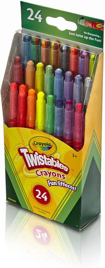 CRAYOLA CRAYONES MINI TWISTABLE CON EFECTOS ESPECIALES, 24 UNIDADES, PAQUETE DE 1 - 3