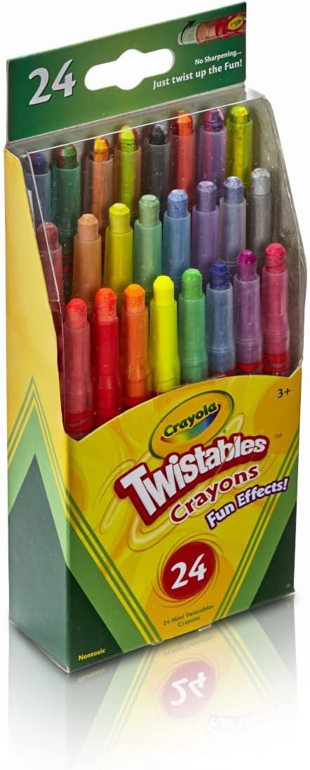 CRAYOLA CRAYONES MINI TWISTABLE CON EFECTOS ESPECIALES, 24 UNIDADES, PAQUETE DE 1 - 4