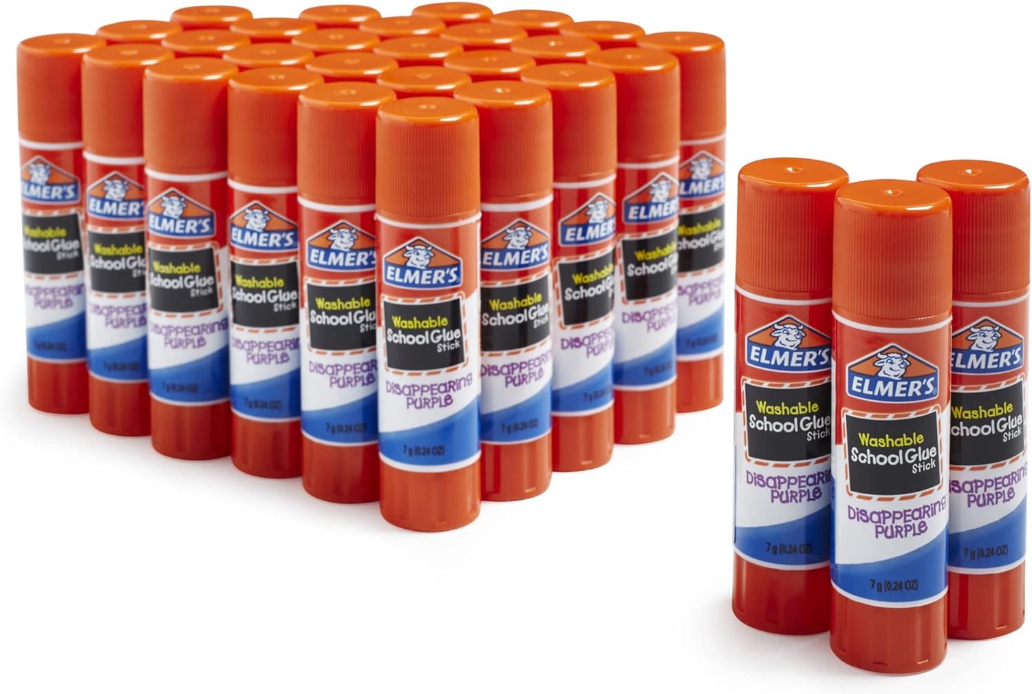 ELMER'S DISAPPEARING PURPLE - BARRAS DE PEGAMENTO PARA LA ESCUELA, LAVABLES, 0.25 OZ, 30 UNIDADES - 3