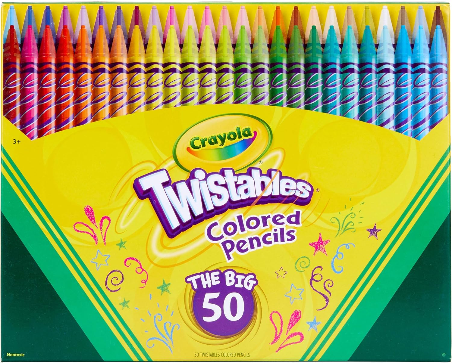 CRAYOLA JUEGO DE LÁPICES DE COLORES TWISTABLES (50 QUILATES), LÁPICES DE COLORES SIN AFILAR PARA NIÑOS - 5
