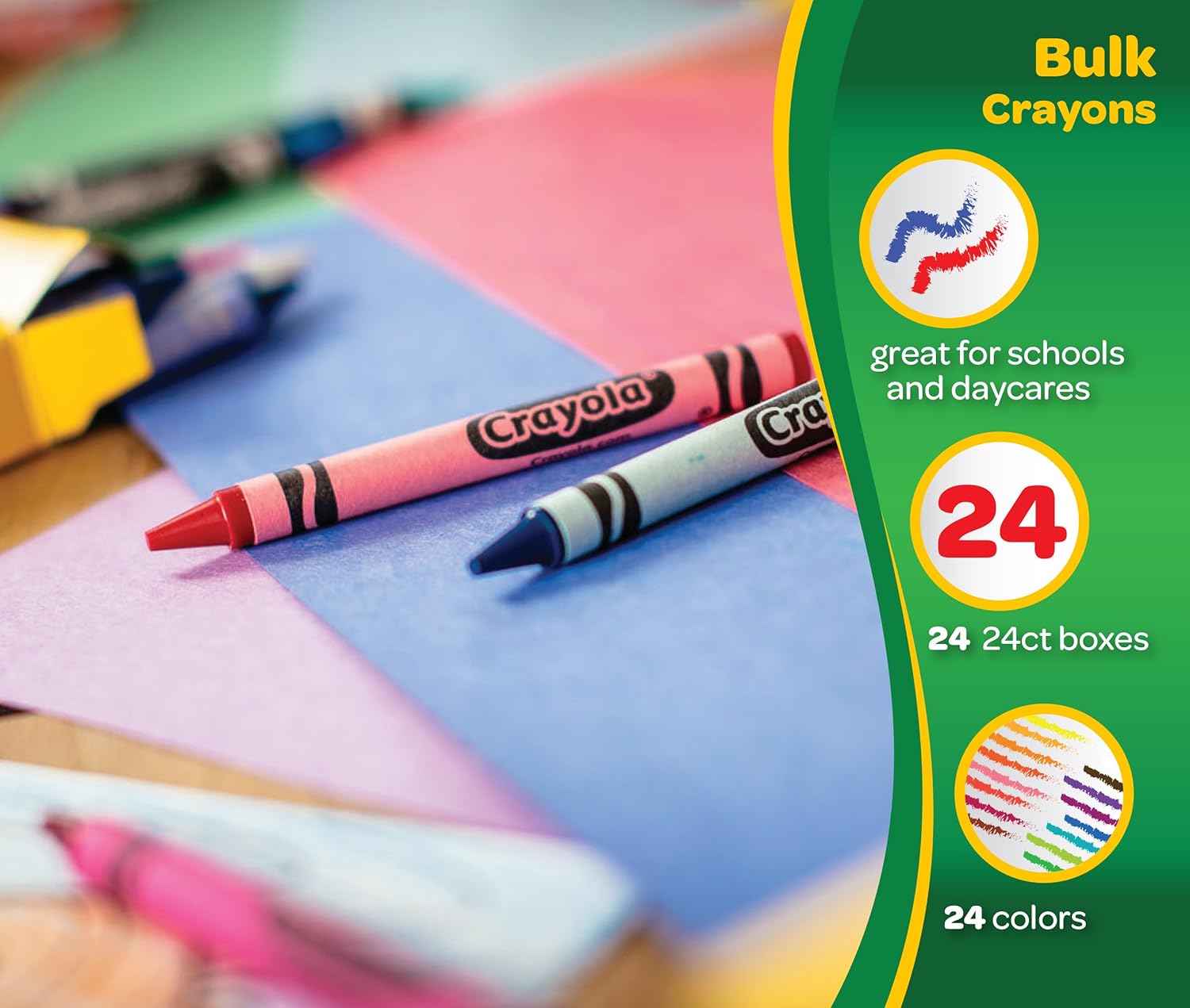 CRAYOLA, CRAYONES, 24 UNIDADES, VARIADOS - 3