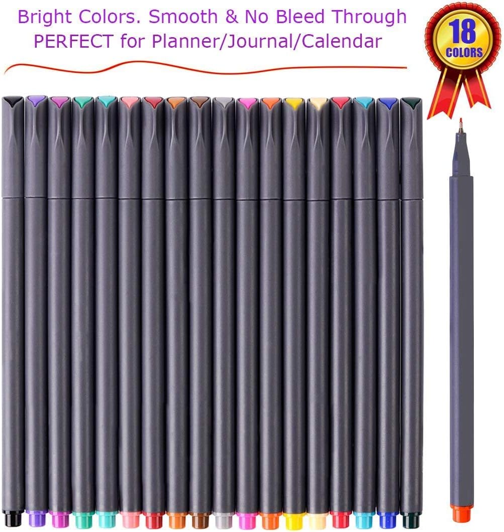 BOLÍGRAFOS DE PUNTA FINA PARA PLANIFICADOR DE DIARIO, BOLÍGRAFOS DE COLORES, ROTULADORES DE PUNTA FINA - 3
