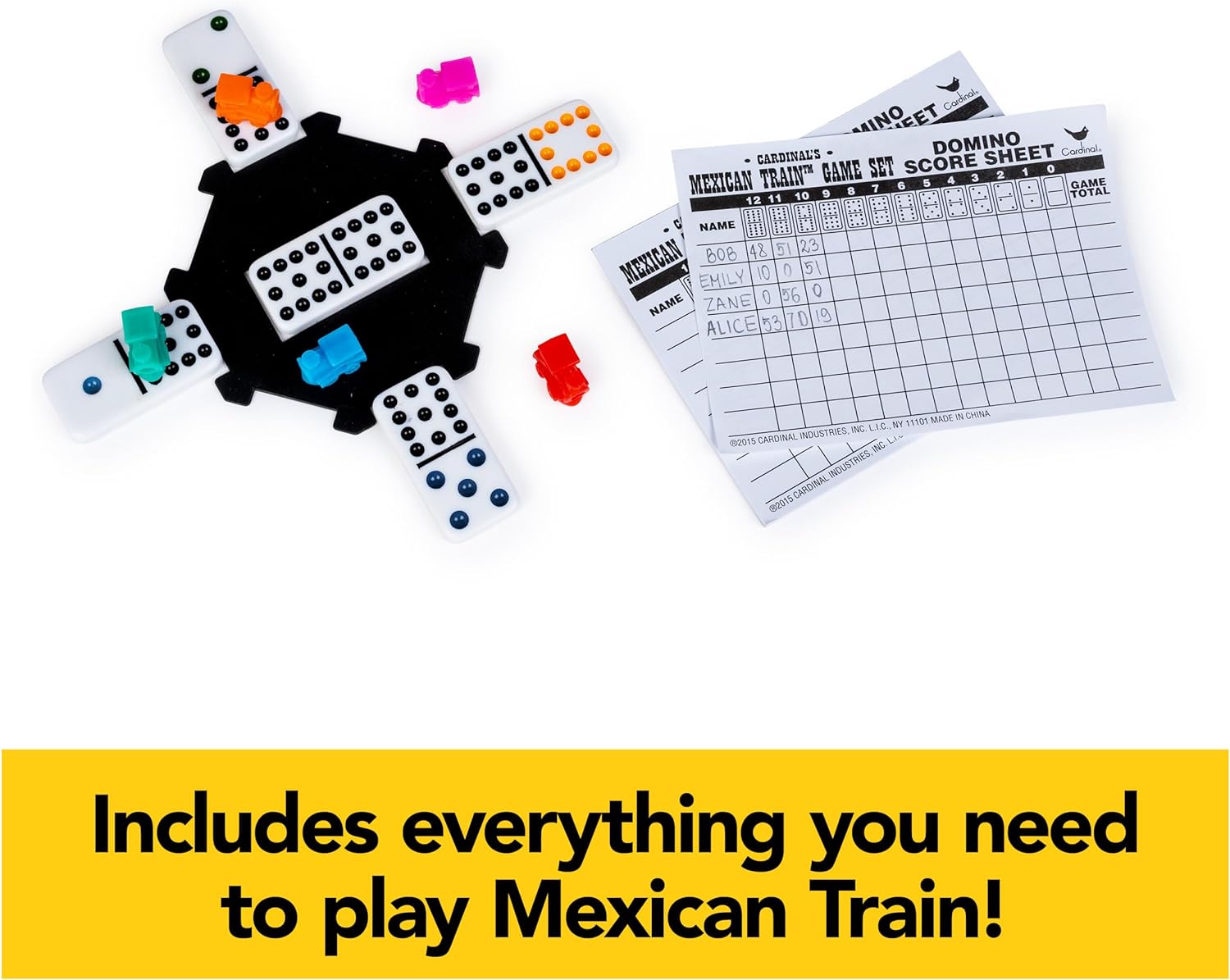 JUEGO DE DOMINÓ CON CAJA DE ALUMINIO, TREN CARDINAL MEXICANO - 4
