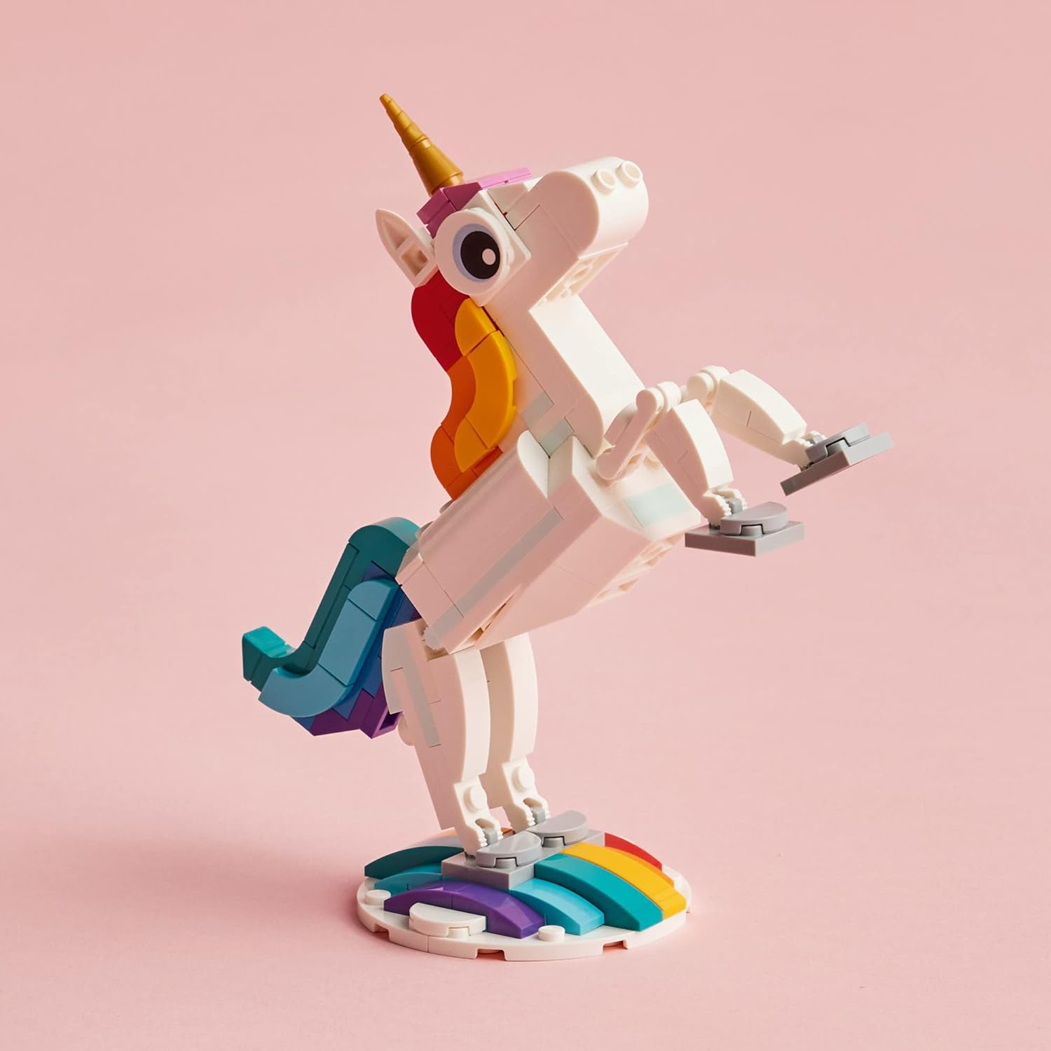 LEGO CREATOR 3 EN 1 JUGUETE MÁGICO DE UNICORNIO PARA CABALLITO DE MAR A PAVO REAL 31140, FIGURAS DE ANIMALES ARCOÍRIS - 4