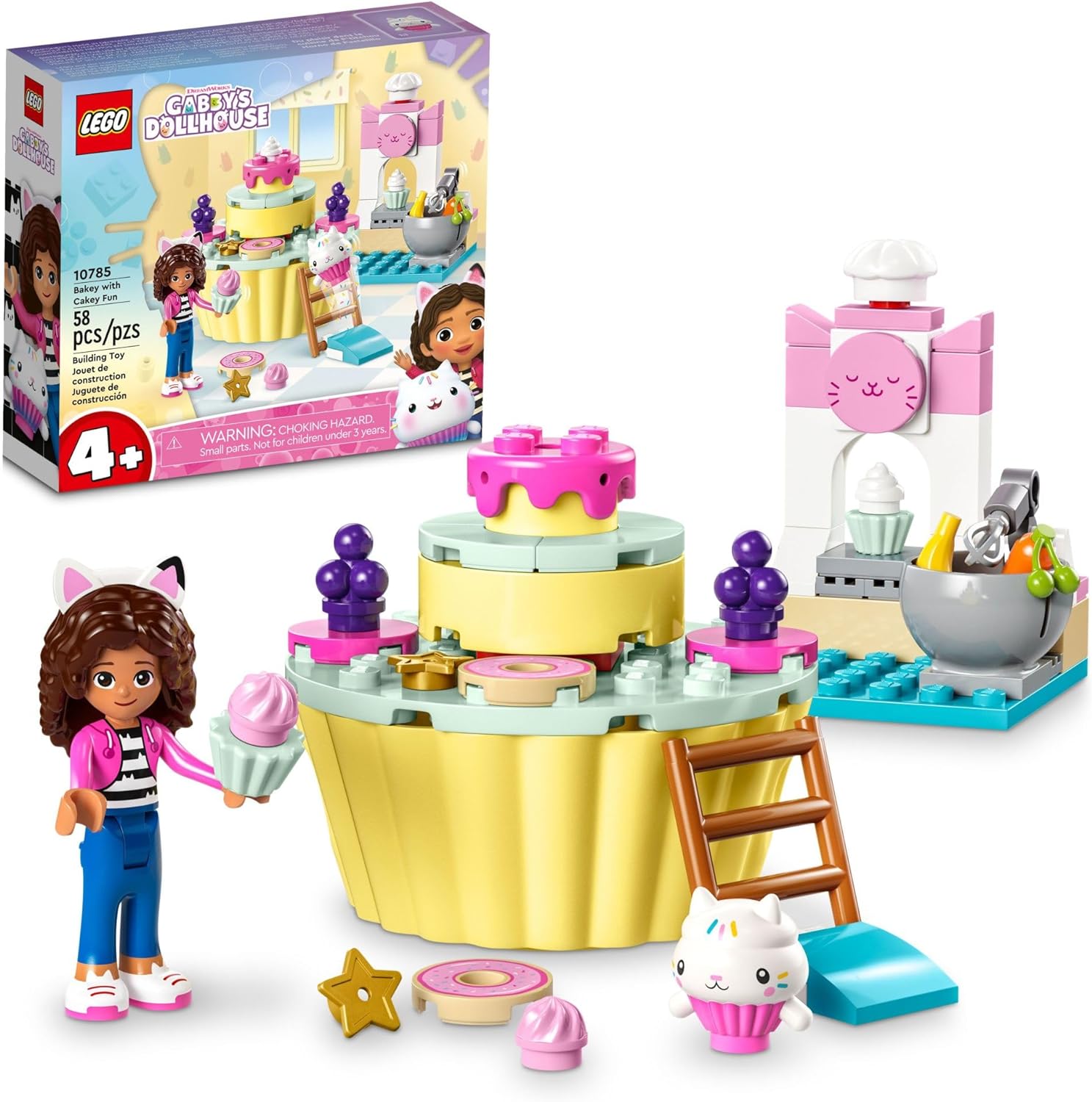 LEGO GABBY'S DOLLHOUSE BAKEY WITH CAKEY FUN 10785 JUEGO DE JUGUETES DE CONSTRUCCIÓN, COCINA DE SIMULACIÓN, HORNO - 1
