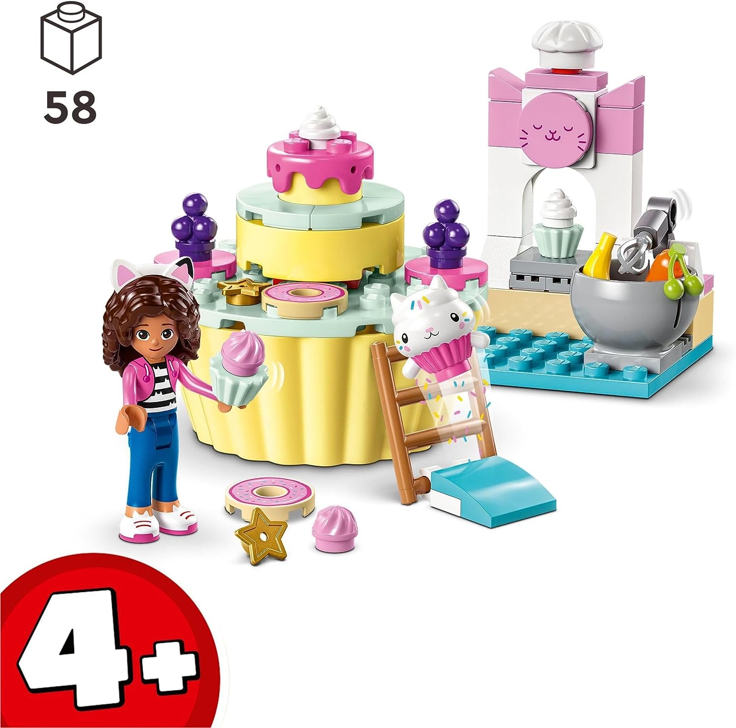 LEGO GABBY'S DOLLHOUSE BAKEY WITH CAKEY FUN 10785 JUEGO DE JUGUETES DE CONSTRUCCIÓN, COCINA DE SIMULACIÓN, HORNO - 3