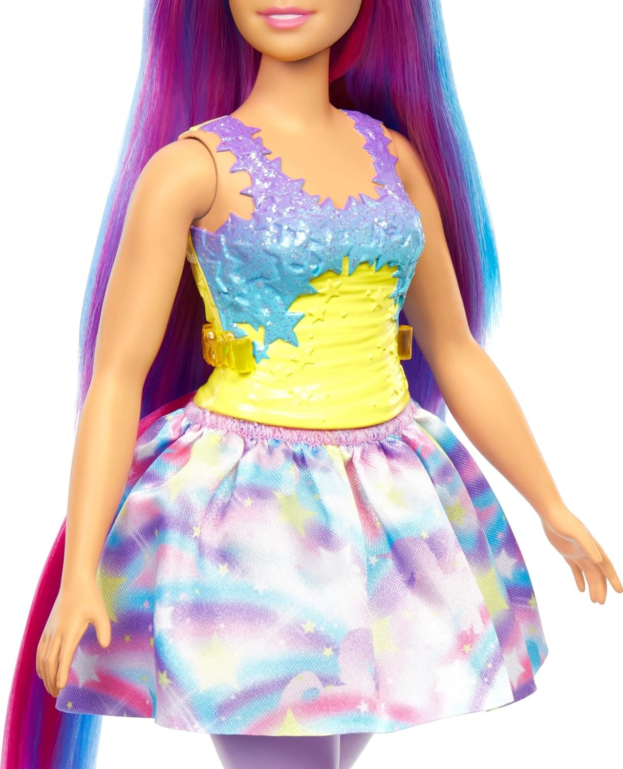 BARBIE DREAMTOPIA MUÑECA CON DIADEMA Y COLA DE UNICORNIO EXTRAÍBLES, PELO DE FANTASÍA Y FALDA ARCOÍRIS, JUGUETE DE UNICORNIO - 5