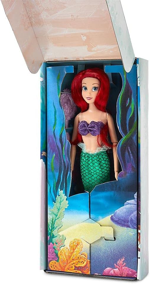 DISNEY STORE MUÑECA OFICIAL DE LA PRINCESA ARIEL, LA SIRENITA Y ACCESORIOS,POSABLE EN TRAJE BRILLANTE, PARA NIÑOS DE 3 AÑOS A MAS - 5