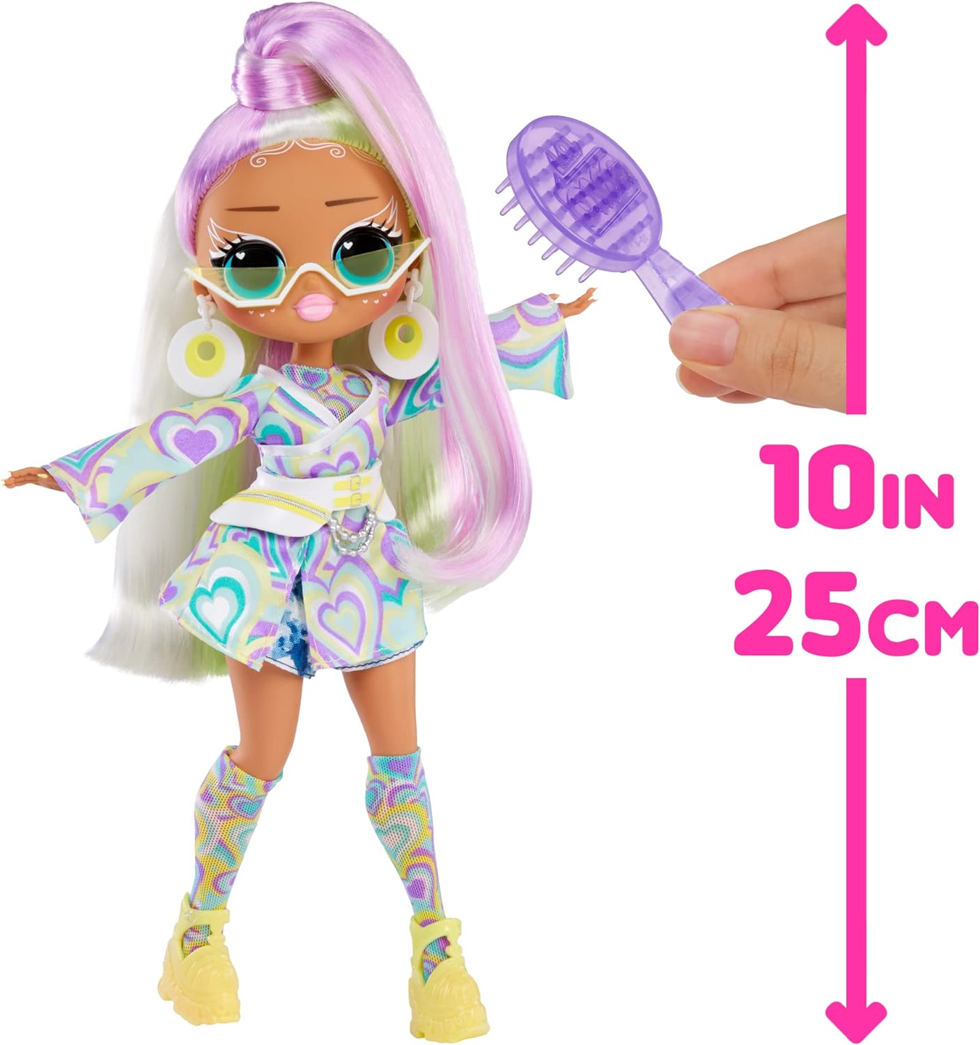 LOL SURPRISE OMG SUNSHINE COLOR CHANGE SUNRISE FASHION DOLL CON CABELLO QUE CAMBIA DE COLOR Y MODAS Y MÚLTIPLES SORPRESAS - 3